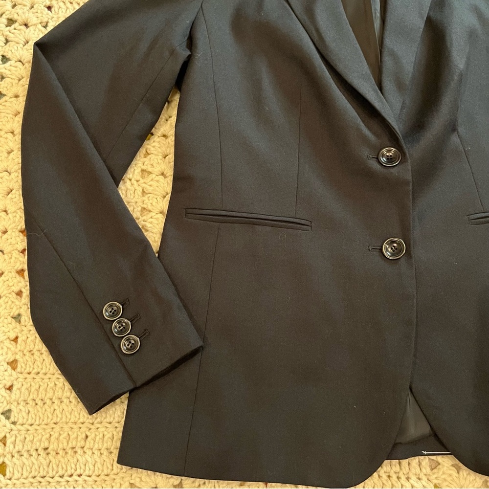 Talbots Black Wool Classic Blazer Size 4 New Condition - Picture 4 of 11